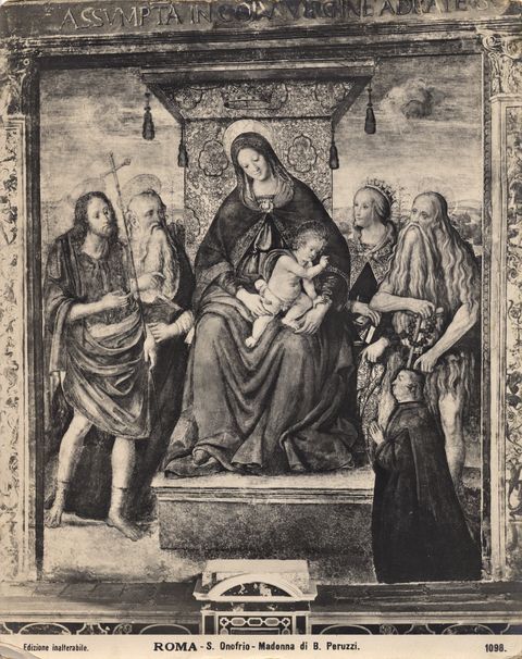Compagnia Rotografica — Roma - S. Onofrio - Madonna di B. Peruzzi. — particolare